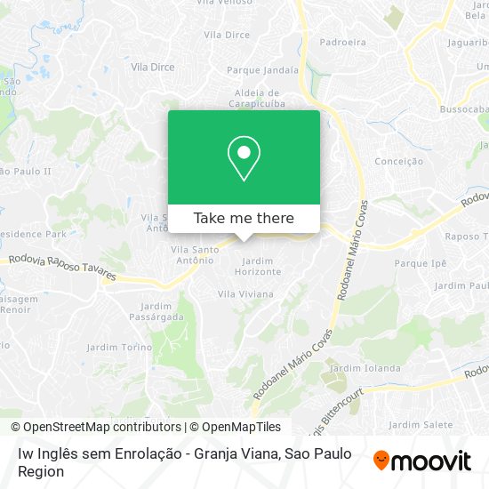 Iw Inglês sem Enrolação - Granja Viana map