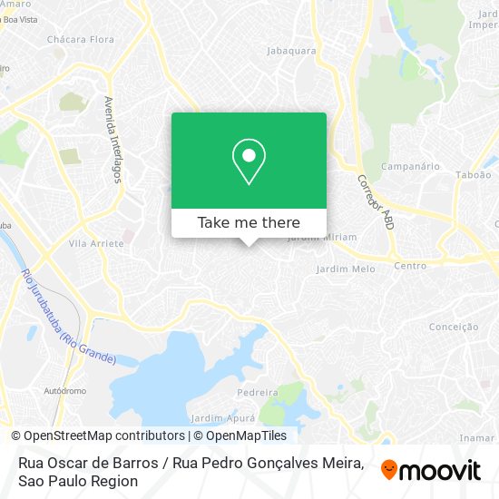 Mapa Rua Oscar de Barros / Rua Pedro Gonçalves Meira