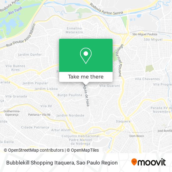 Mapa Bubblekill Shopping Itaquera