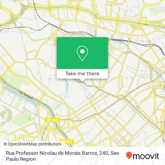 Mapa Rua Professor Nicolau de Morais Barros, 240