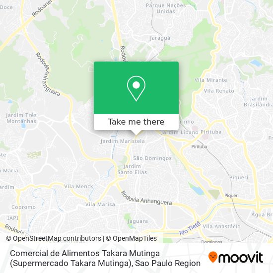 Mapa Comercial de Alimentos Takara Mutinga (Supermercado Takara Mutinga)