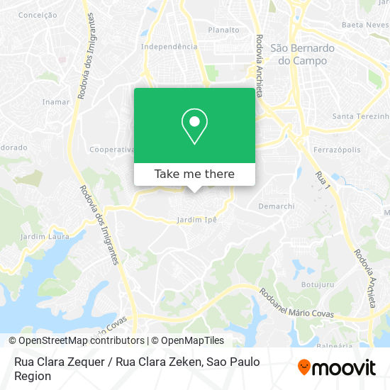 Mapa Rua Clara Zequer / Rua Clara Zeken