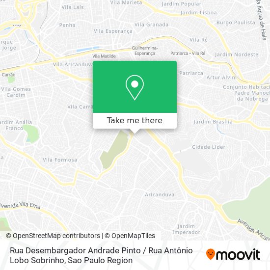 Mapa Rua Desembargador Andrade Pinto / Rua Antônio Lobo Sobrinho