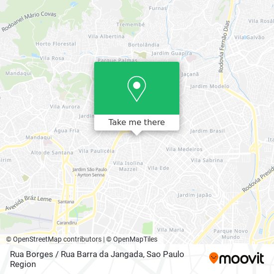 Mapa Rua Borges / Rua Barra da Jangada