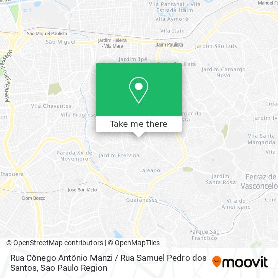 Rua Cônego Antônio Manzi / Rua Samuel Pedro dos Santos map