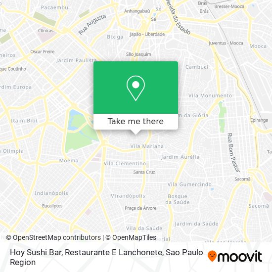 Mapa Hoy Sushi Bar, Restaurante E Lanchonete