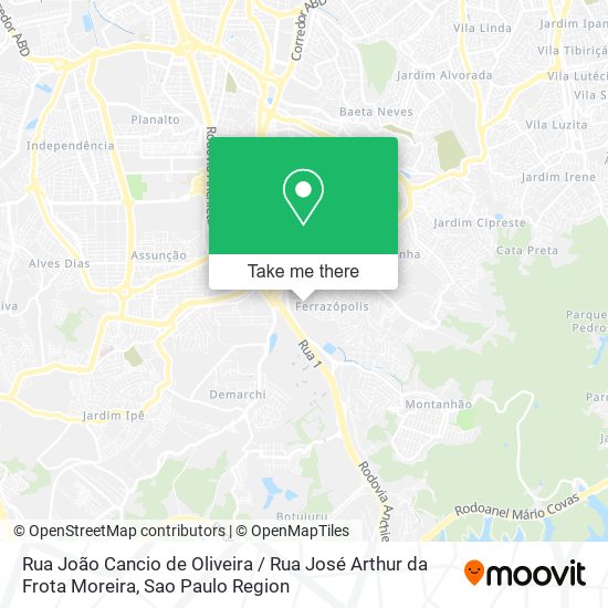 Mapa Rua João Cancio de Oliveira / Rua José Arthur da Frota Moreira