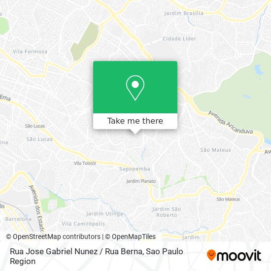 Rua Jose Gabriel Nunez / Rua Berna map