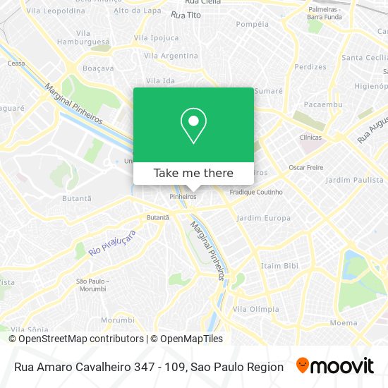 Rua Amaro Cavalheiro 347 - 109 map