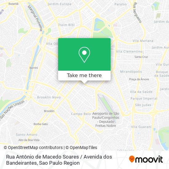 Mapa Rua Antônio de Macedo Soares / Avenida dos Bandeirantes