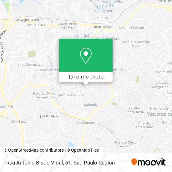 Mapa Rua Antonio Bispo Vidal, 51