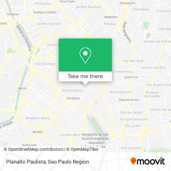Mapa Planalto Paulista