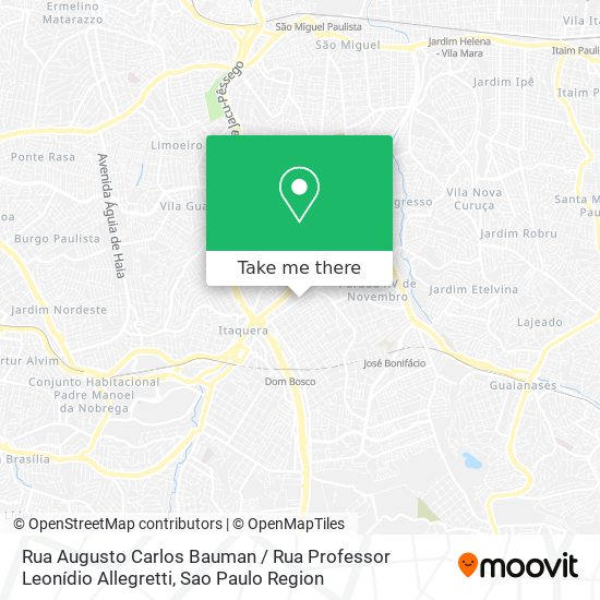 Mapa Rua Augusto Carlos Bauman / Rua Professor Leonídio Allegretti