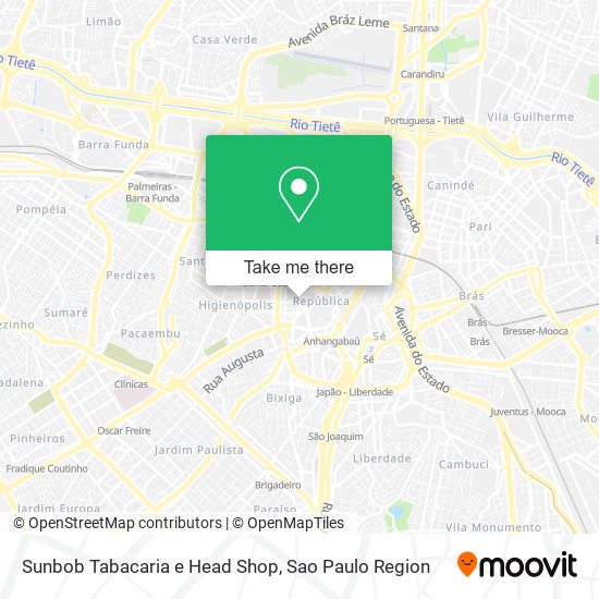 Mapa Sunbob Tabacaria e Head Shop