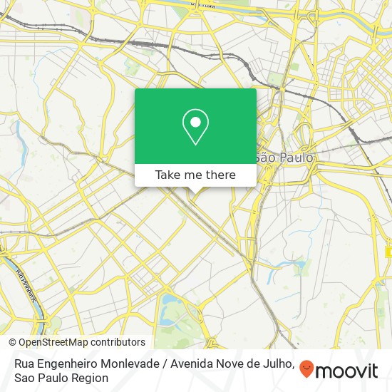 Rua Engenheiro Monlevade / Avenida Nove de Julho map