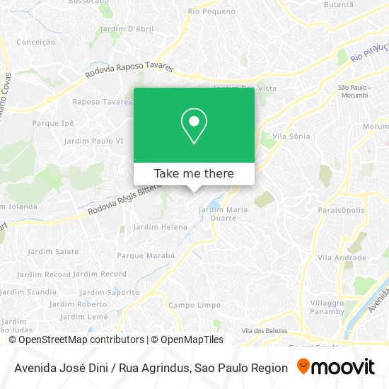 Avenida José Dini / Rua Agrindus map