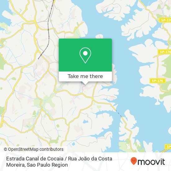 Mapa Estrada Canal de Cocaia / Rua João da Costa Moreira