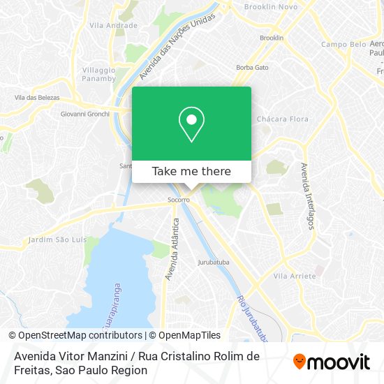 Mapa Avenida Vitor Manzini / Rua Cristalino Rolim de Freitas