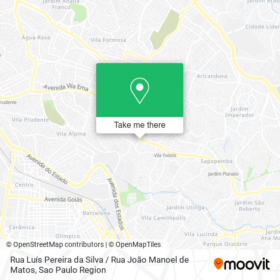 Mapa Rua Luís Pereira da Silva / Rua João Manoel de Matos