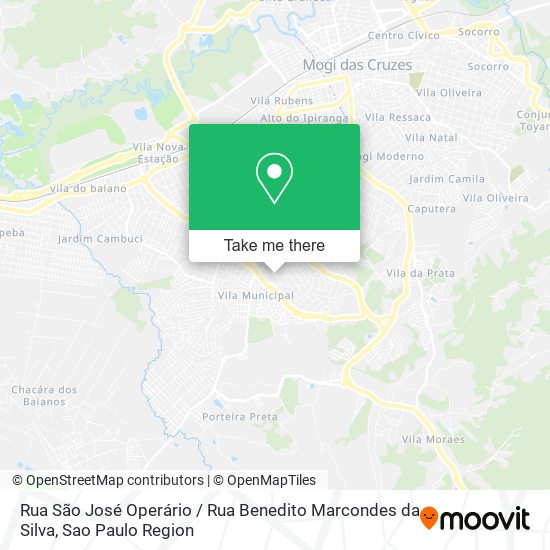 Rua São José Operário / Rua Benedito Marcondes da Silva map