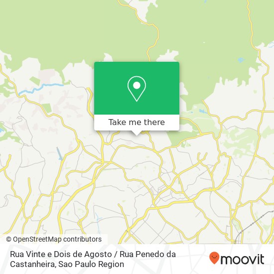 Mapa Rua Vinte e Dois de Agosto / Rua Penedo da Castanheira