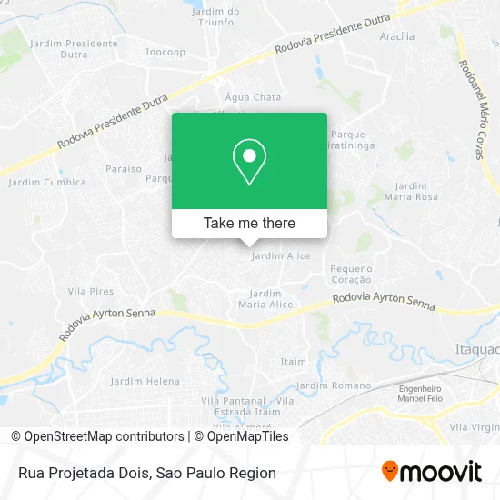 Rua Projetada Dois map