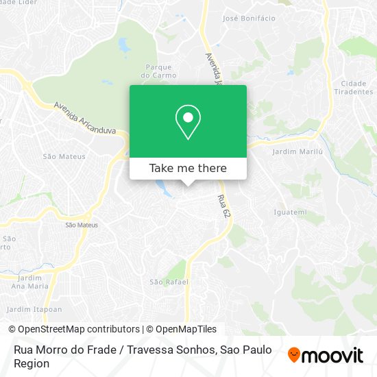 Rua Morro do Frade / Travessa Sonhos map