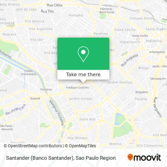 Santander (Banco Santander) map