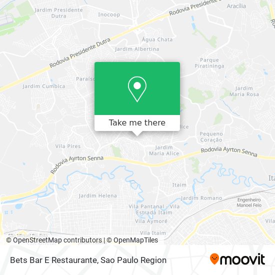 Bets Bar E Restaurante map