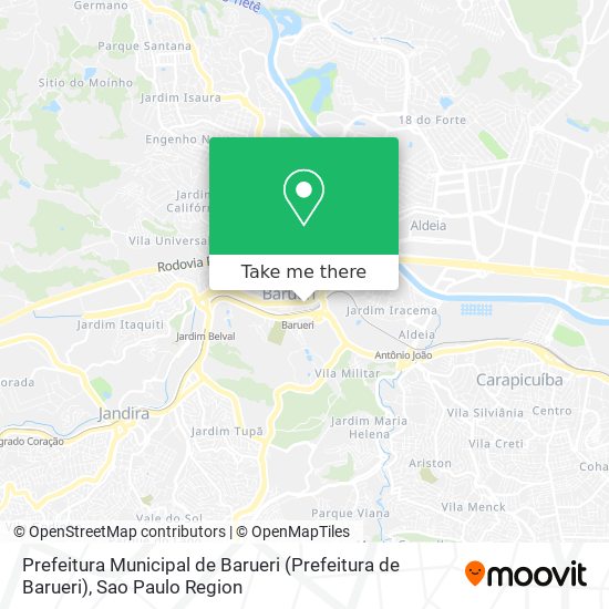 Mapa Prefeitura Municipal de Barueri