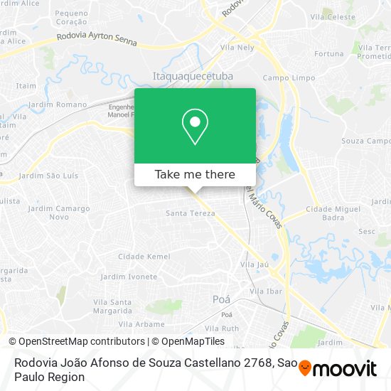 Rodovia João Afonso de Souza Castellano 2768 map