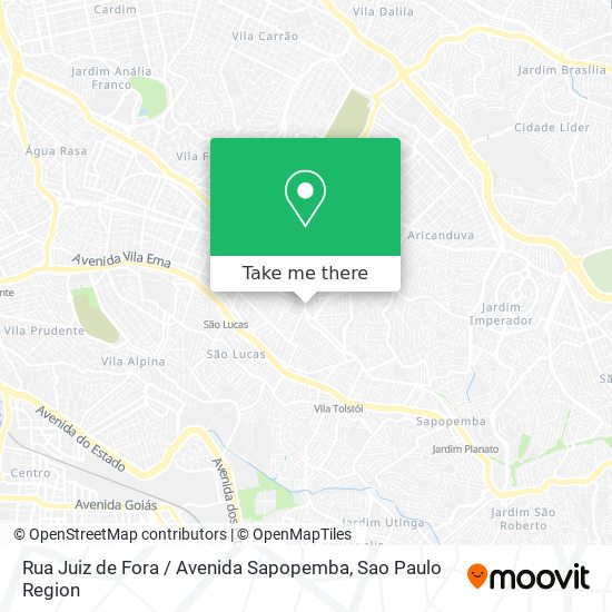 Rua Juiz de Fora / Avenida Sapopemba map