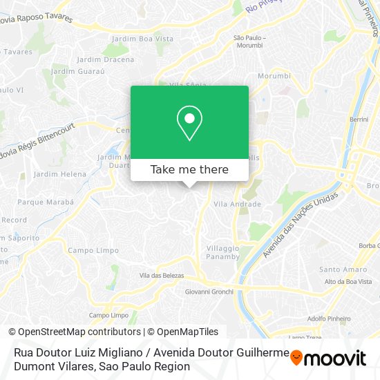 Rua Doutor Luiz Migliano / Avenida Doutor Guilherme Dumont Vilares map