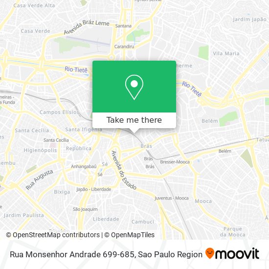 Mapa Rua Monsenhor Andrade 699-685