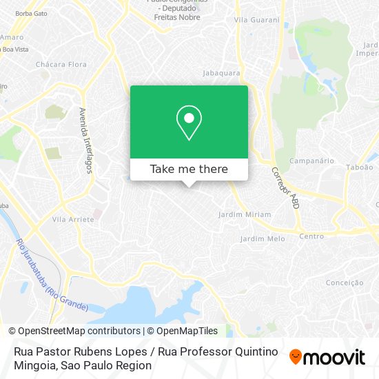 Rua Pastor Rubens Lopes / Rua Professor Quintino Mingoia map