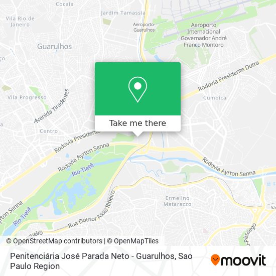Penitenciária José Parada Neto - Guarulhos map
