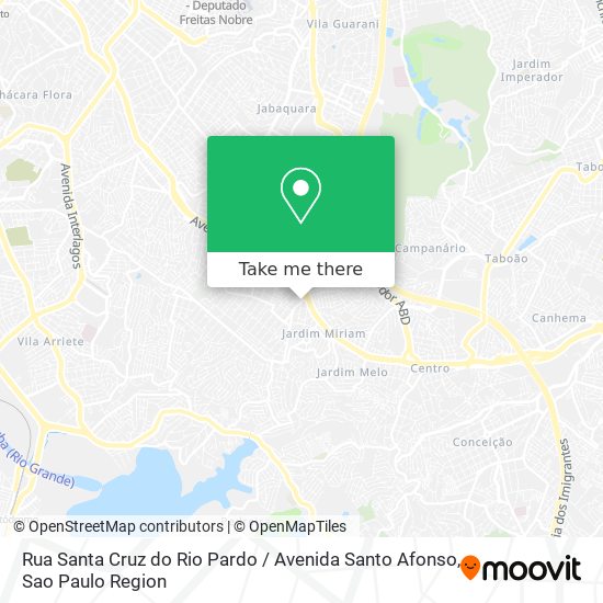 Rua Santa Cruz do Rio Pardo / Avenida Santo Afonso map