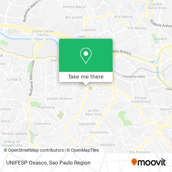 UNIFESP Osasco map