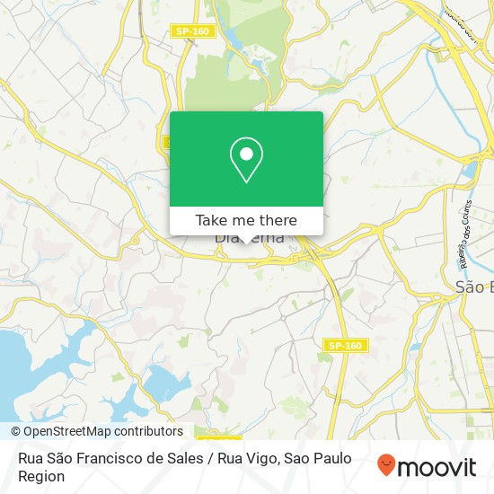 Mapa Rua São Francisco de Sales / Rua Vigo