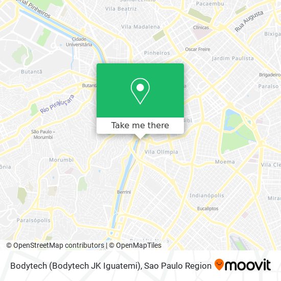 Mapa Bodytech (Bodytech JK Iguatemi)