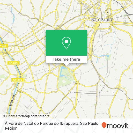 Árvore de Natal do Parque do Ibirapuera map