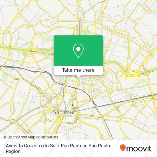Mapa Avenida Cruzeiro do Sul / Rua Pasteur