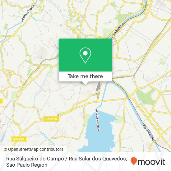 Mapa Rua Salgueiro do Campo / Rua Solar dos Quevedos