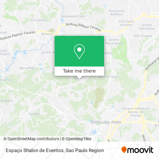 Mapa Espaço Shalon de Eventos