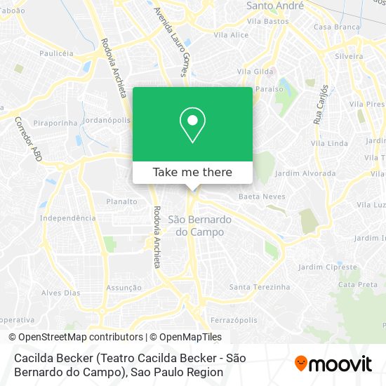 Mapa Cacilda Becker (Teatro Cacilda Becker - São Bernardo do Campo)