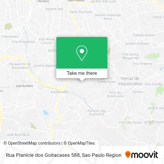 Rua Planície dos Goitacases 588 map