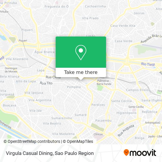 Virgula Casual Dining map