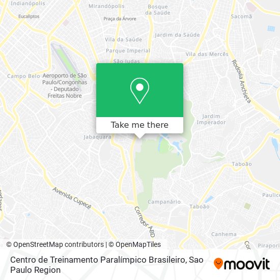Centro de Treinamento Paralímpico Brasileiro map