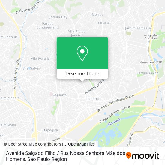 Avenida Salgado Filho / Rua Nossa Senhora Mãe dos Homens map