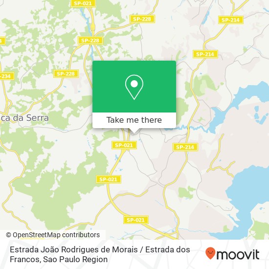 Mapa Estrada João Rodrigues de Morais / Estrada dos Francos
